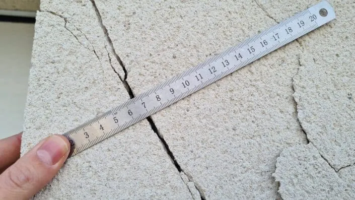 Fissures sur une maison liees au retrait-gonflement des argiles