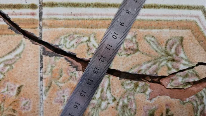 Expertise fissure structurelle carrelage affaissement sol Bayonne 64